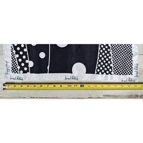 JOSEPH RIBKOFF Women's Square 20"x20" Silk Like Scarf Black and White - Picture 4 of 4